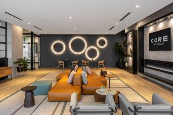Social lounge with kitchen and media room